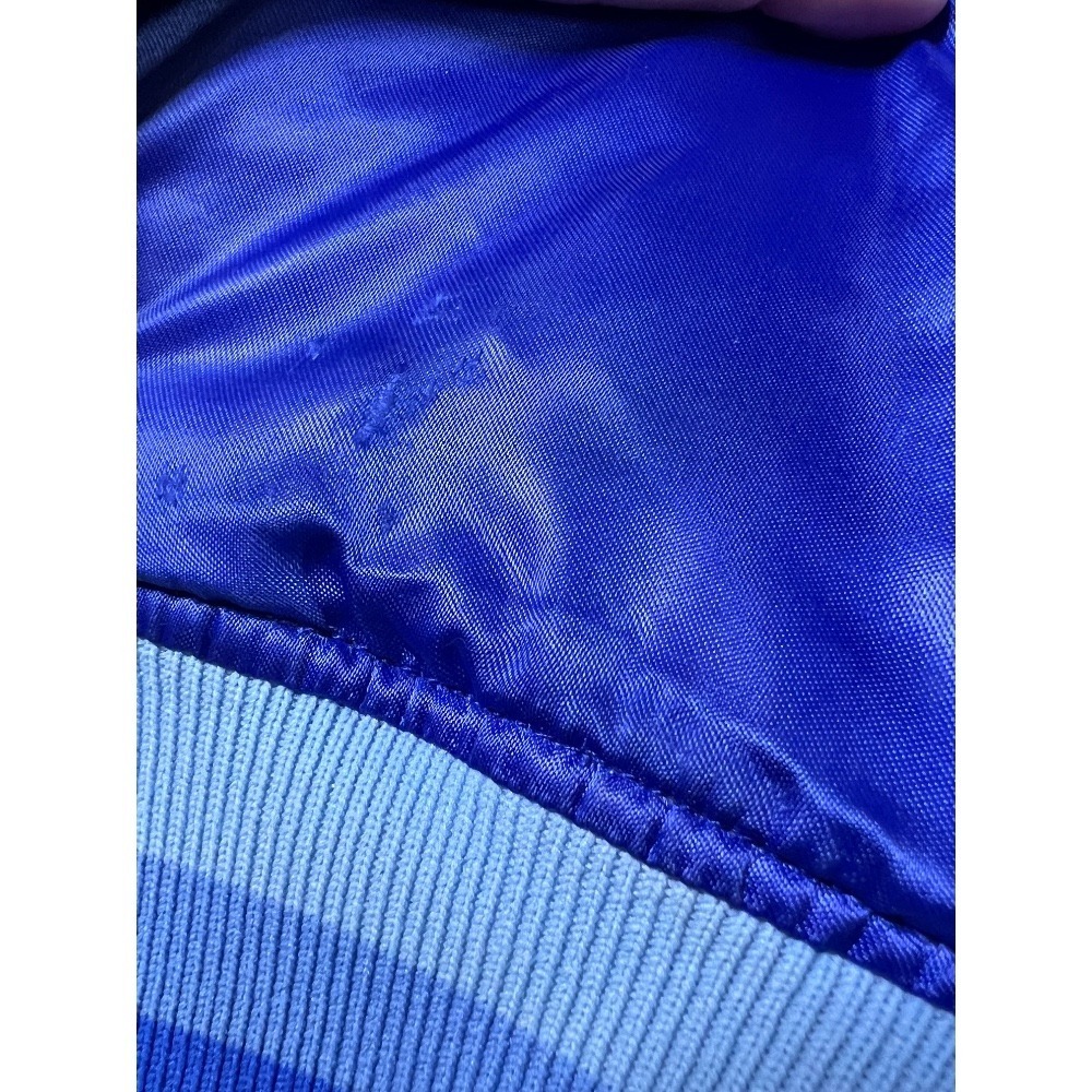 Vintage 1980s Baseball Champs Satin Bomber Jacket H. Greenlee Blue‎ Size? - Picture 3 of 9